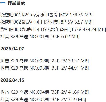 K29(凯蒂可可) – 岛遇/微密圈等写真&视频合集【持续更新中】-1 K29(凯蒂可可) – 岛遇/微密圈等写真&视频合集【持续更新中】