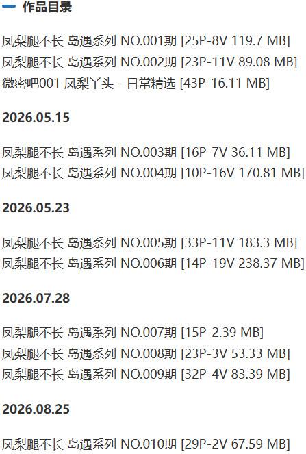 凤梨腿不长 – 岛遇/微密圈等写真&视频合集【持续更新中】-1 凤梨腿不长 – 岛遇/微密圈等写真&视频合集【持续更新中】